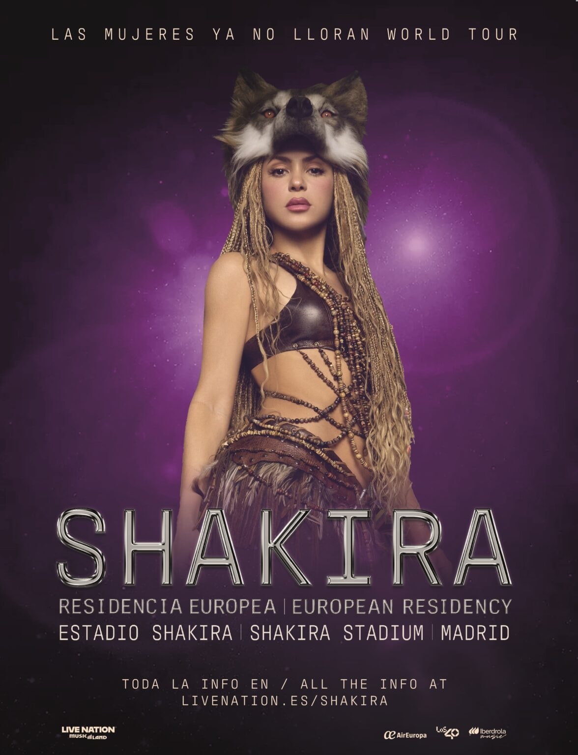 Air Europa supports Shakira at Madrid concert residency.