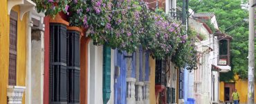 Fachadas en Cartagena de Indias (Colombia).