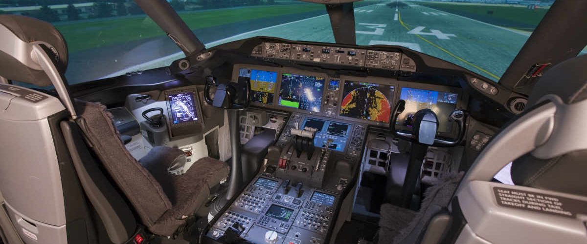 Cabina de un Boeing 787