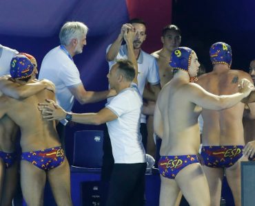 David Martín y la selección española masculina de waterpolo